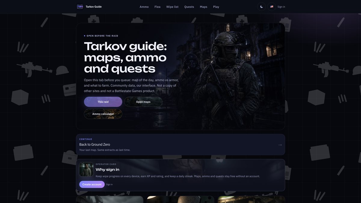 EFT Guide homepage
